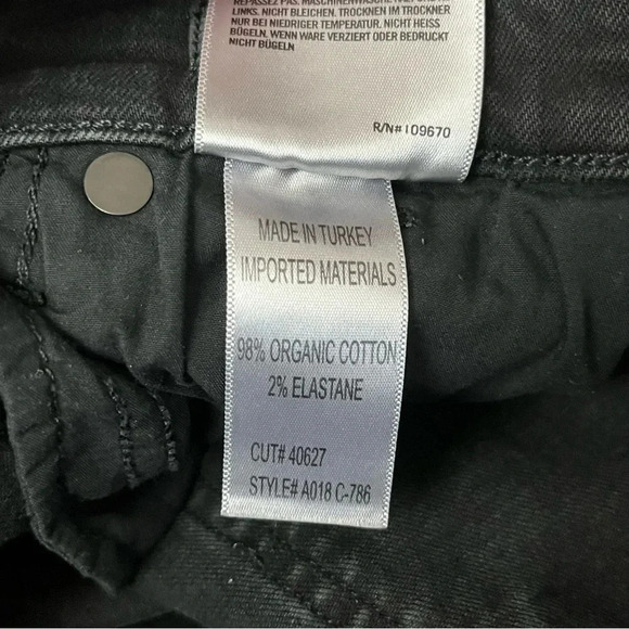 Agolde Feel Good Black High Rise Jeans Pants Distressed Size 28 Grunge Goth - Picture 5 of 10